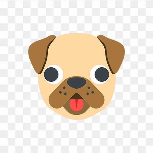 Dog face emoji png transparent image